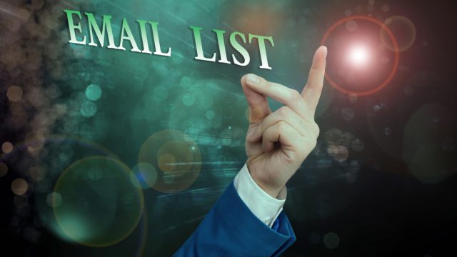 Word writing text Email List. Business photo showcasing widespread distribution of information to many Internet users